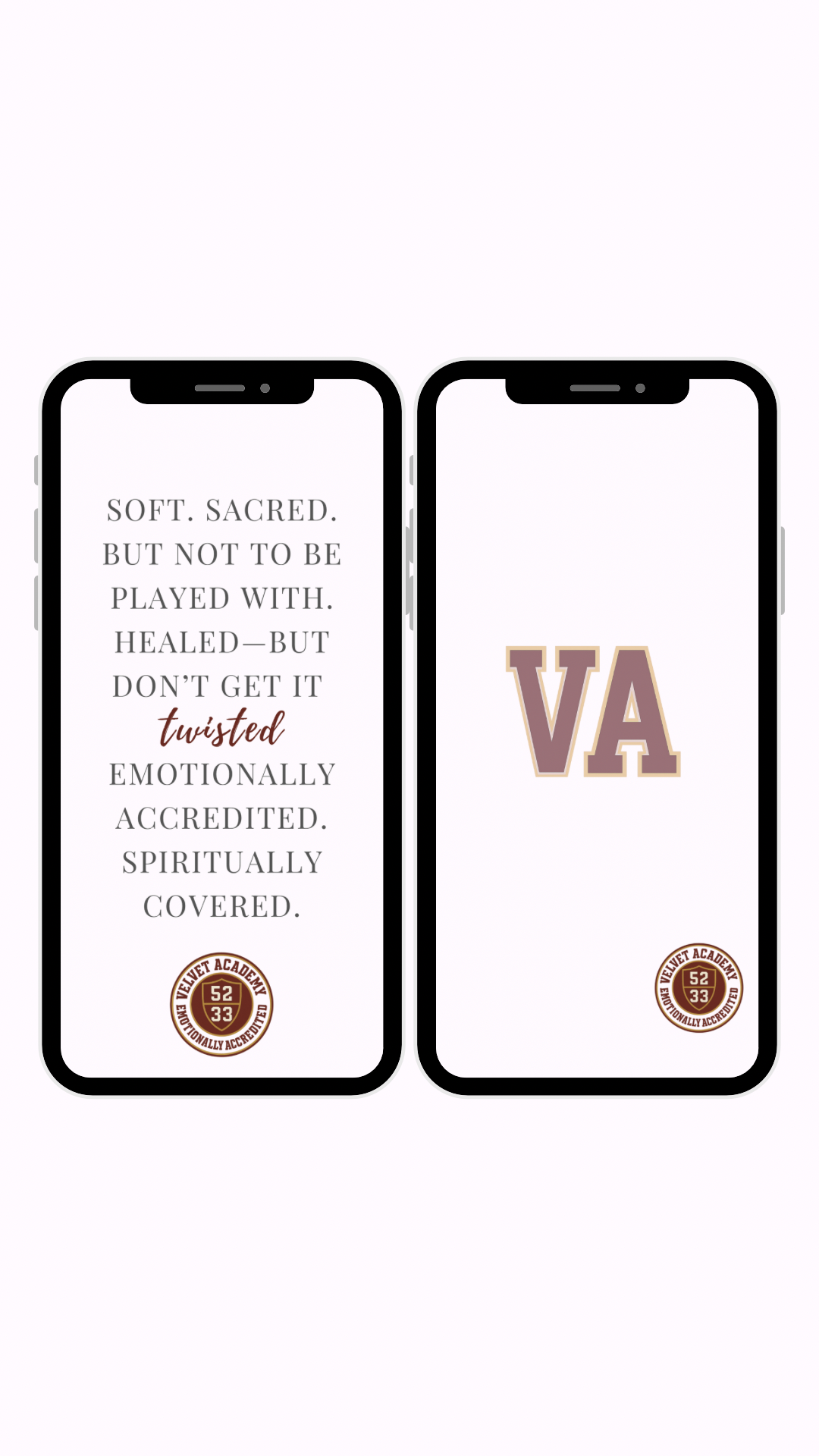 The Velvet Stamped Wallpaper Bundle Includes 9 Soft Power Lock Screens + 2 Digital Sticker Sheets